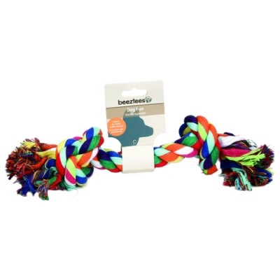 Игрушка для собак разноцветная Beeztees Канат с 2-мя узлами 300 г * 38 см