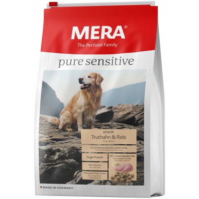 Корм для пожилых собак Mera Pure Sensitive Senior Truthahn & Reis 1 кг