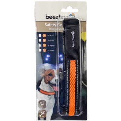 Ошейник для собак светящийся с USB Beeztees Collar Ruflo 45-63 см * 25 мм