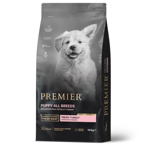 Premier Dog Turkey Puppy сухой корм для щенков, свежее мясо индейки - 10 кг