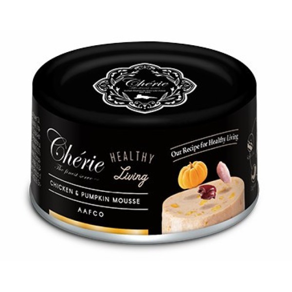 Pettric Cherie Healthy Living влажный корм для взрослых кошек мусс из курицы с тыквой, в консервах - 80 г х 24 шт