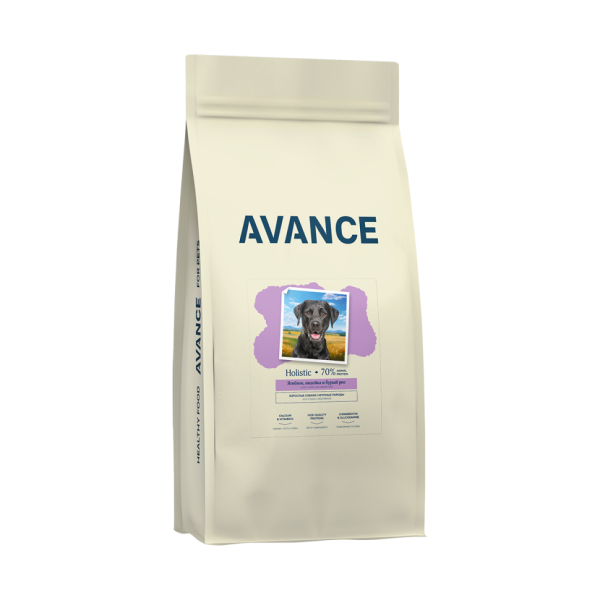 Avance Maxi Adult сухой корм для взрослых собак крупных пород с ягненком, индейкой и бурым рисом - 10 кг