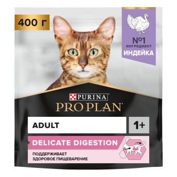 Purina Pro Plan Delicate сухой корм для взрослых кошек с чувствительным пищеварением с индейкой...