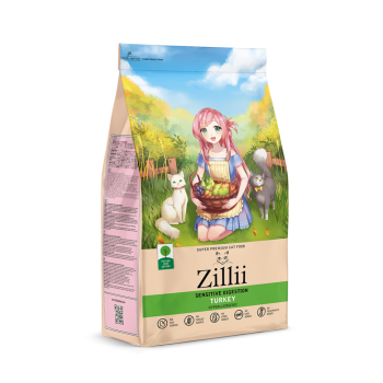 Zillii Sensitive Digestion Cat сухой корм для взрослых кошек с чувствительным пищеварением с индейкой...