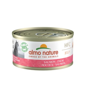 Almo Nature HFC Jelly Salmon консервированный корм для взрослых кошек с цельными кусочками лосося,...