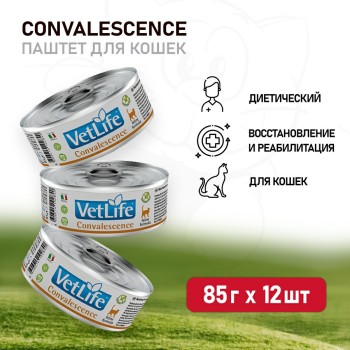 Farmina Vet Life Cat Convalescence влажный корм для взрослых кошек в период восстановления -...
