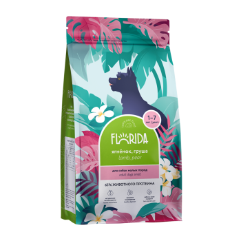 Florida Mini Adult Lamb сухой корм для взрослых собак малых пород с ягненком и...