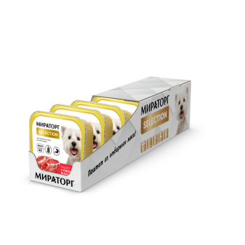 Мираторг влажный корм для взрослых собак мелких пород паштет с говядиной - 100 г...