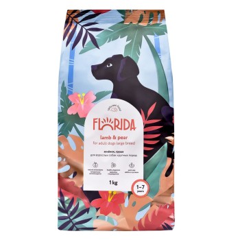 Florida сухой корм для взрослых собак крупных пород с ягненком и грушей - 1...