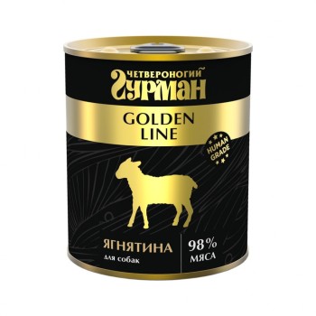 Четвероногий Гурман Golden line ягнятина натуральная в желе для собак - 340 г (12...