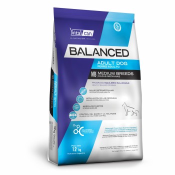Vitalcan Balanced Dog Adult сухой корм для взрослых собак средних пород с курицей -...