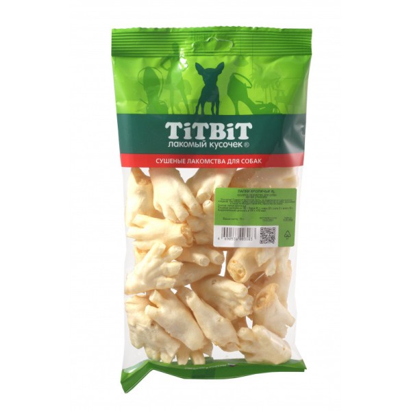 TiTBiT лакомство для собак лапки кроличьи XL - 70 г