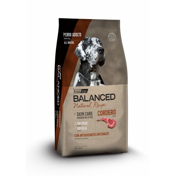 Vitalcan Balanced Dog Adult Natural Recipe сухой корм для взрослых собак с ягненком - 3 кг