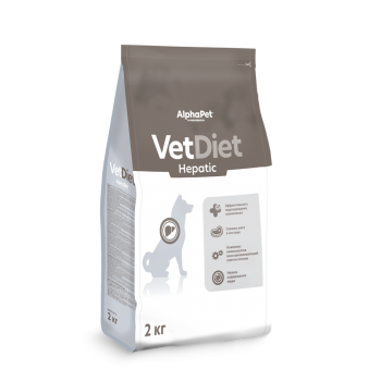 AlphaPet Vet Diet Hepatic сухой диетический корм для взрослых собак всех пород при заболеваниях...