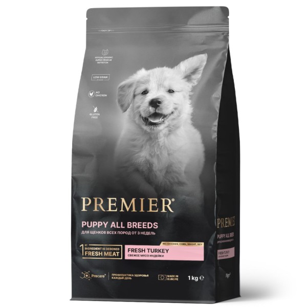 Premier Dog Turkey Puppy сухой корм для щенков, свежее мясо индейки - 1 кг