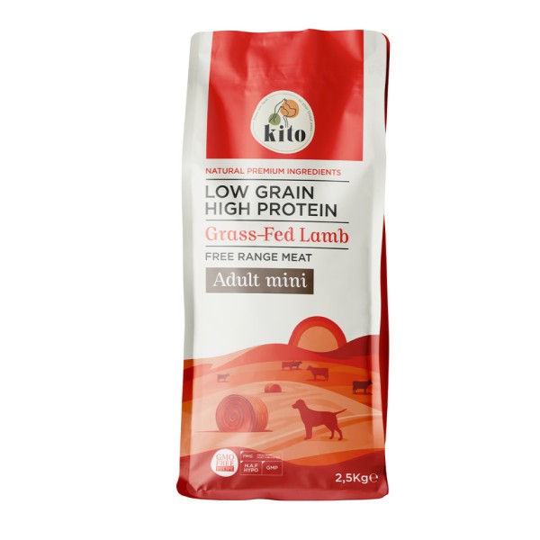 Kito Adult Mono Dog Food Grass-Fed Lamb сухой корм для взрослых собак мелких пород, с ягненком свободного выпаса - 2,5 кг