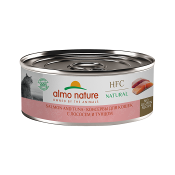 Almo Nature HFC Natural Salmon and Tuna влажный корм для взрослых кошек и котят...