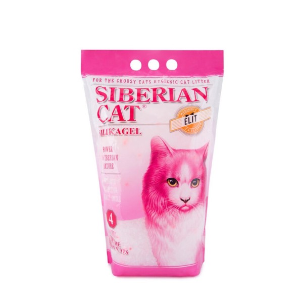 Сибирская Кошка "Элитный" впитывающий силикагелевый наполнитель для привередливых кошек - 4 л (1,85 кг)