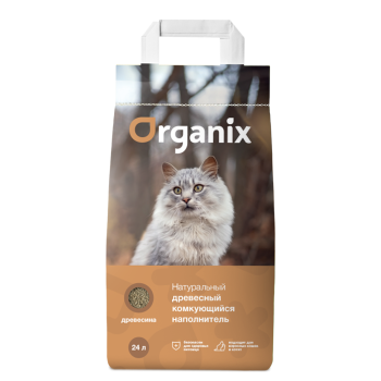 Organix наполнитель комкующийся древесный для кошачьего туалета - 24 л