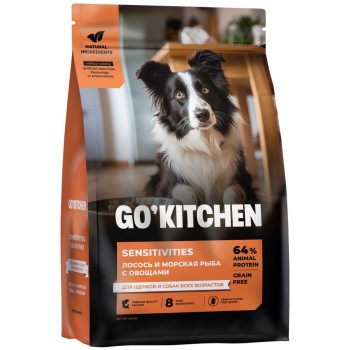 Go' Kitchen SENSITIVITIES Grain Free сухой беззерновой корм для щенков и собак с чувствительным...