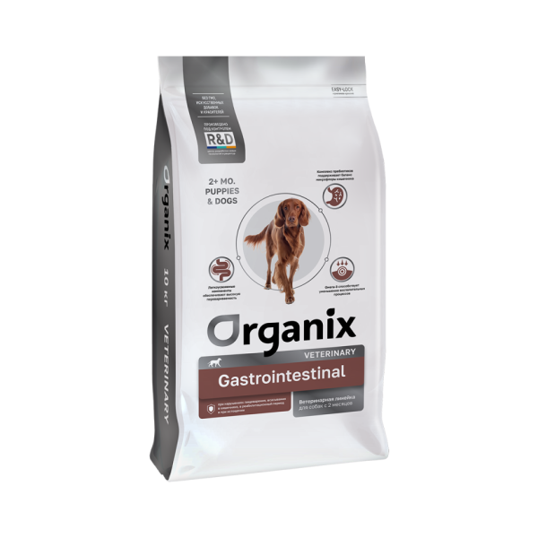 Organix Gastrointestinal сухой диетический корм для щенков с 2-х месяцев и собак всех пород при нарушениях пищеварения, в реабилитационный период и при истощении - 10 кг