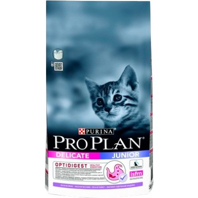 Корм для котят с индейкой и рисом Purina Pro Plan Junior Delicate 3 кг