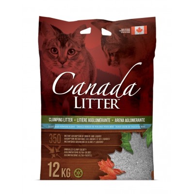 Канадский комкующийся наполнитель "Запах на Замке" аромат детской присыпки Canada Litter Scoopable Litter 12 кг
