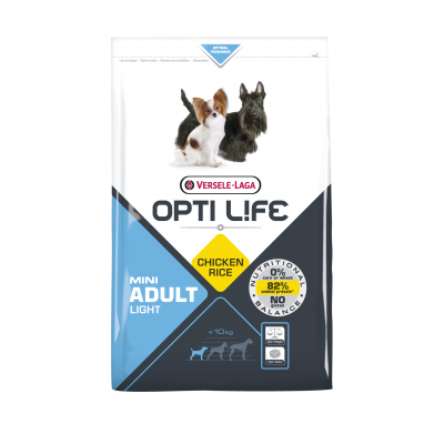 Корм для собак малых пород с курицей и рисом, контроль веса Opti Life Opti Life Adult Light Mini 2,5 кг