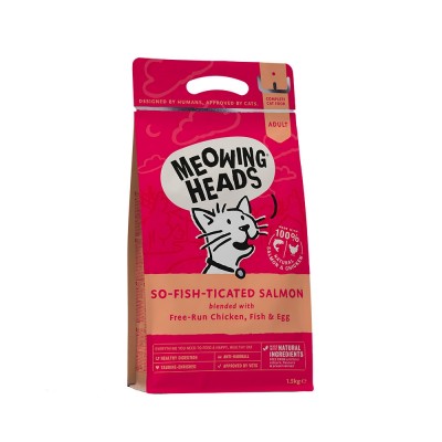 Meowing Heads Корм для взрослых кошек с лососем, курицей и рисом «Мурлыка» Barking Heads So-fish-ticated Salmon 1,5 кг