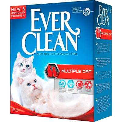 Наполнитель для кошачьего туалета Ever Clean Multiple Cat 6 л