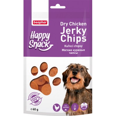Мягкие куриные чипсы для собак Beaphar Happy Snack Jerky Chips 60 г