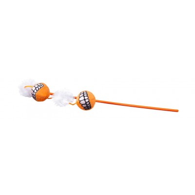 Игрушка-дразнилка для кошек плюшевые мячики с кошачьей мятой Rogz Grinz оранжевый
