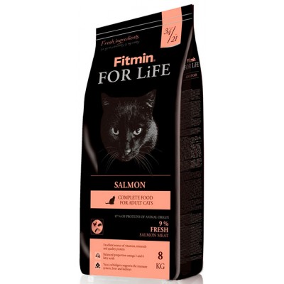 Корм для кошек с лососем Fitmin Cat For Life Salmon 8 кг