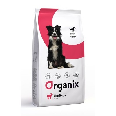 Корм для собак с чувствительным пищеварением на ягненке Organix Adult Lamb 2,5 кг