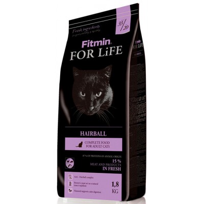 Корм для длинношерстных кошек Fitmin Cat For Life Hairball 1,8 кг