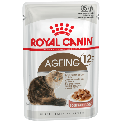 Пауч для кошек старше 12 лет кусочки 85 г Royal Canin Ageing 12+ Соус