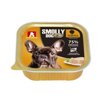 Зоогурман влажный корм для взрослых собак мелких и средних пород, с индейкой и потрошками...