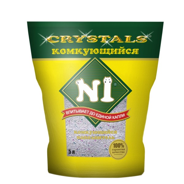 Наполнитель N1 комкующийся для кошачьего туалета 5 л