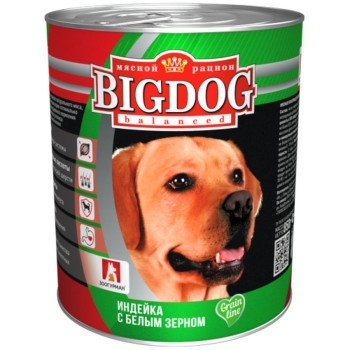 Зоогурман Big Dog Grain line влажный корм для взрослых собак всех пород, с индейкой...