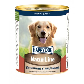 Happy Dog Natur Line консервы для взрослых собак с чувствительным пищеварением с телятиной и...