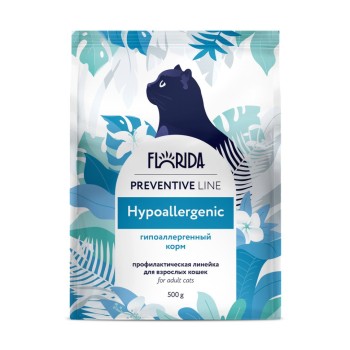 Florida Preventive Line Hypoallergenic сухой диетический корм для взрослых кошек при аллергии - 500...