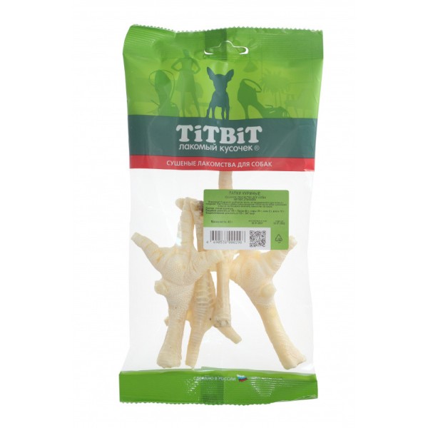 TiTBiT лакомство для собак лапки куриные - 45 г