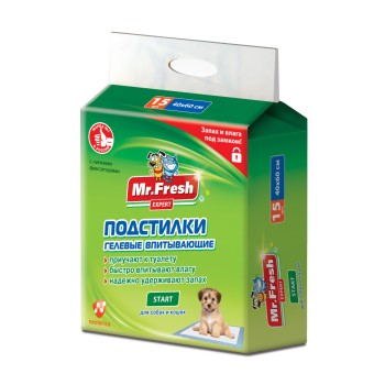 Mr.Fresh Expert Start подстилки-пеленки для приучения к туалету кошек и собак, 40 х 60...