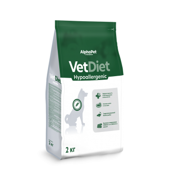 AlphaPet Vet Diet Hypoallergenic сухой диетический корм для взрослых собак всех пород при пищевой...