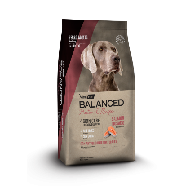 Vitalcan Balanced Dog Adult Natural Recipe сухой корм для взрослых собак с розовым лососем - 3 кг