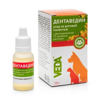 Veda Дентаведин зоогигиеническое средство для ухода за ротовой полостью для собак и кошек, 15...