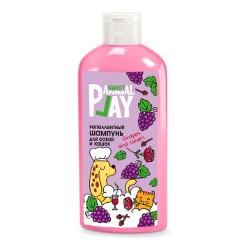 Animal Play Sweet шампунь для собак и кошек репеллентный, с ароматом Виноград и гвоздика...