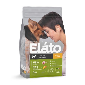 Elato Holistic сухой корм для взрослых собак мелких пород, с курицей и уткой -...