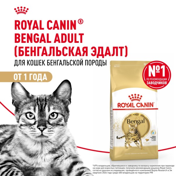 Royal Canin Bengal сухой корм для взрослых бенгальских кошек - 400 г