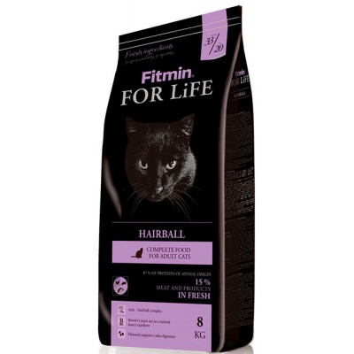 Корм для длинношерстных кошек Fitmin Cat For Life Hairball 8 кг
